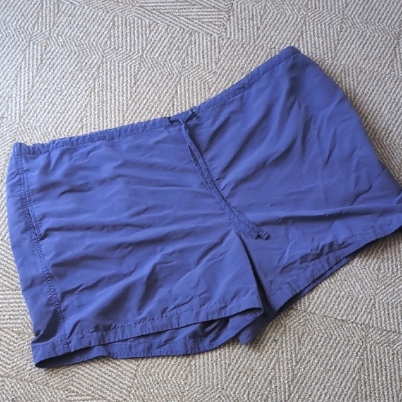 L.L. Bean Pants - LL Bean Nylon Drawstring Elastic Waist Quick Dry Shorts Blue Purple Packable 2X